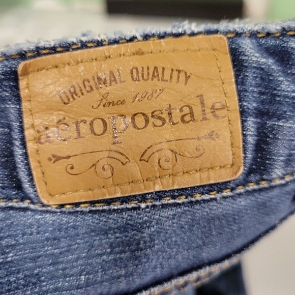 AEROPOSTALE Womens Ultra Skinny Blue Jeans Size 1/2 Regular - Picture 8 of 10